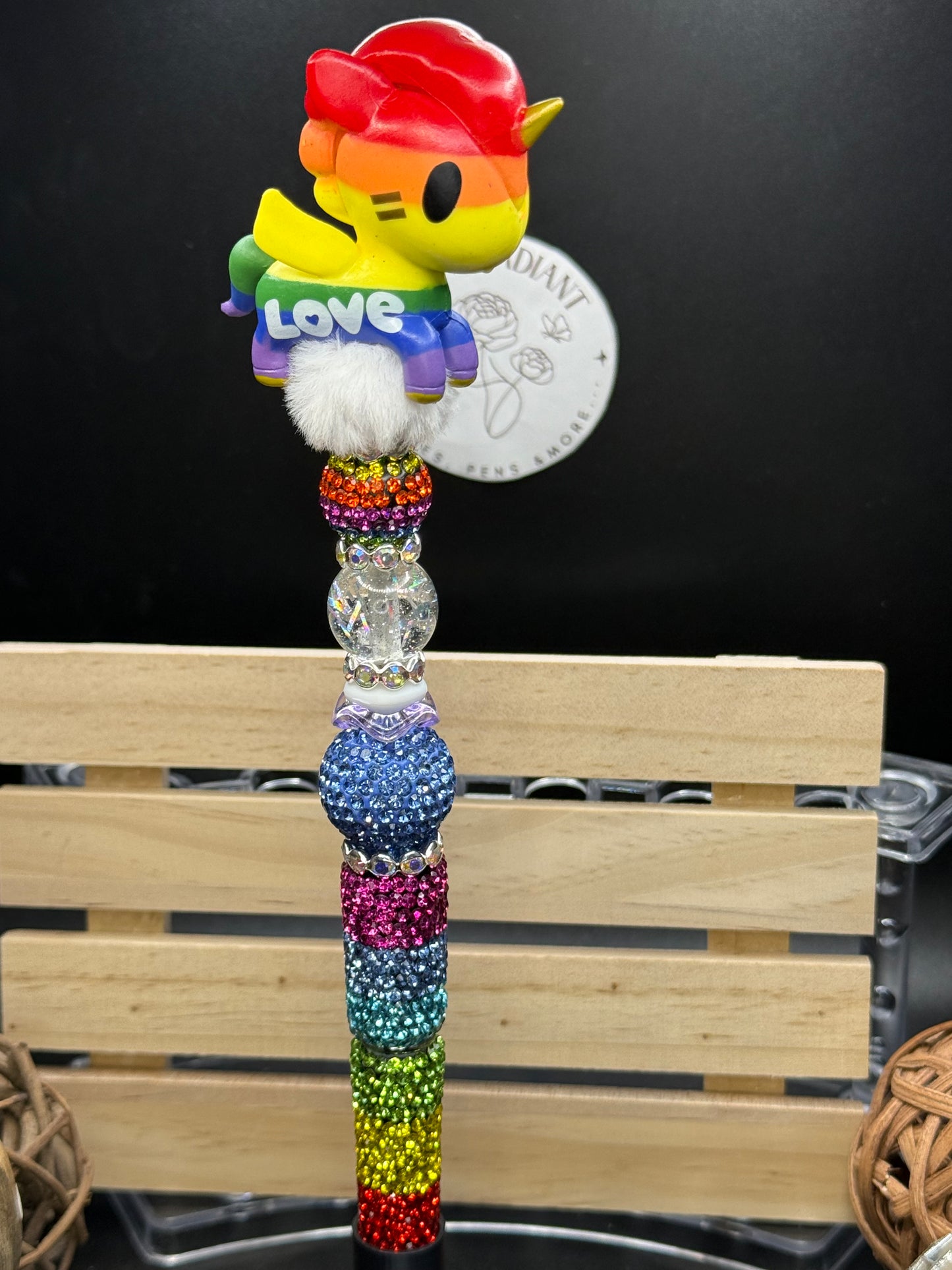 Toki Doki Love Rainbow Beaded Pen