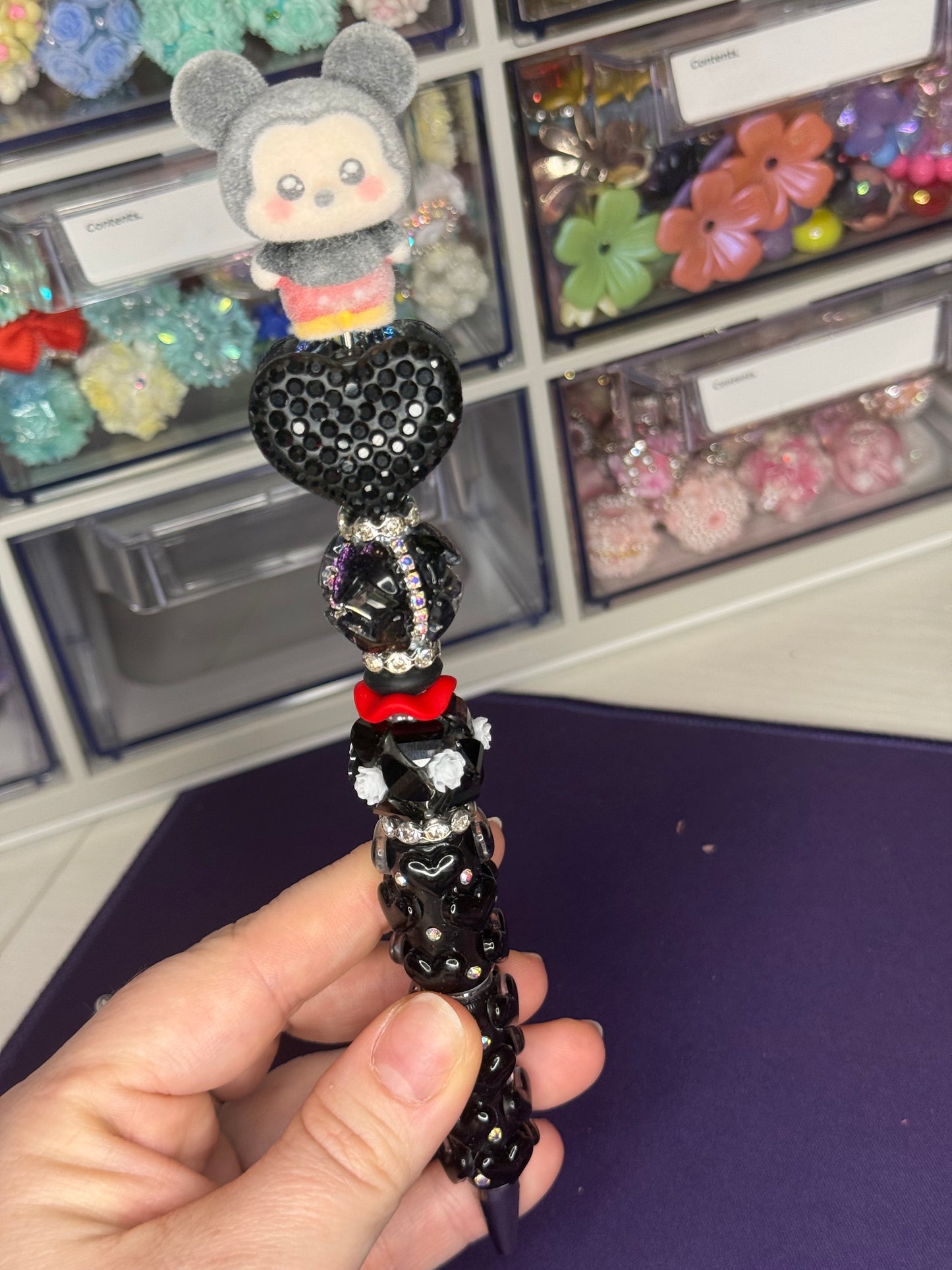 Mickey beaded pen