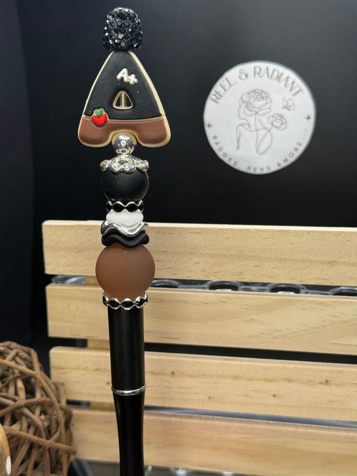 A is for Awesome Teacher Beaded  Focal Pen