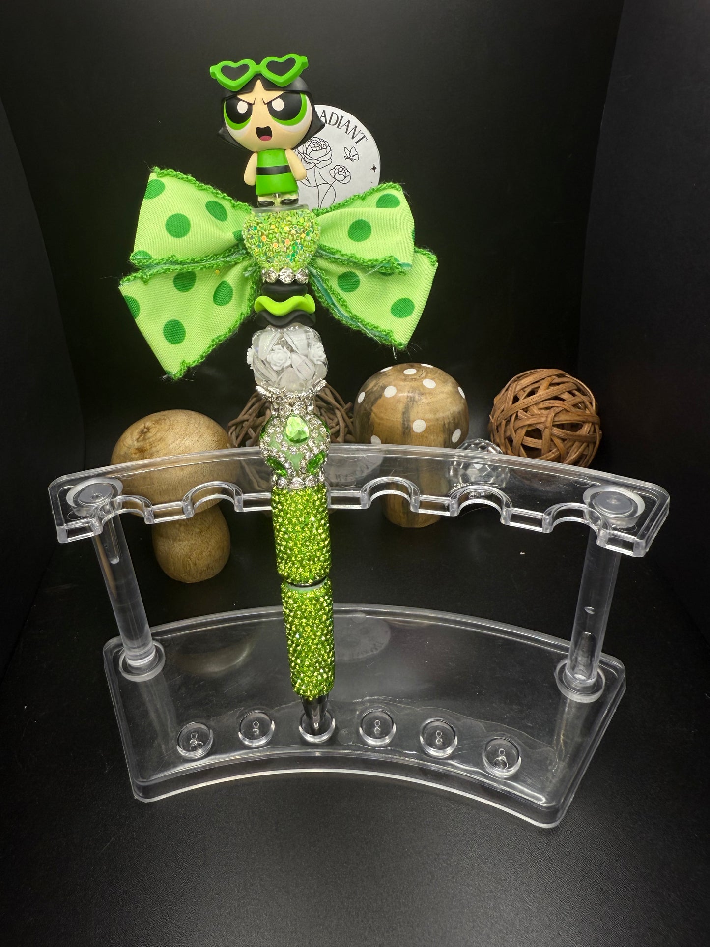 Powerpuff girls Buttercup beaded pen