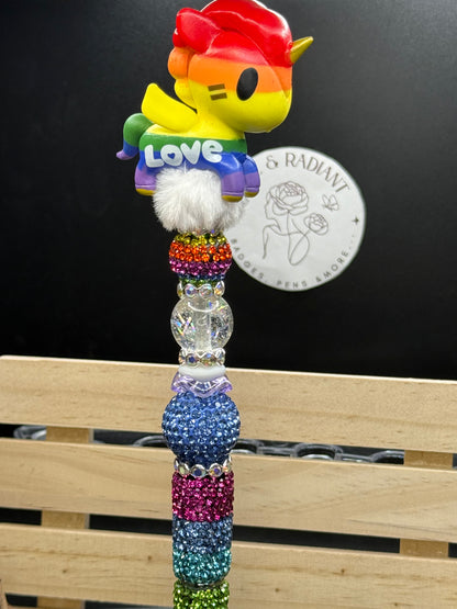 Toki Doki Love Rainbow Beaded Pen