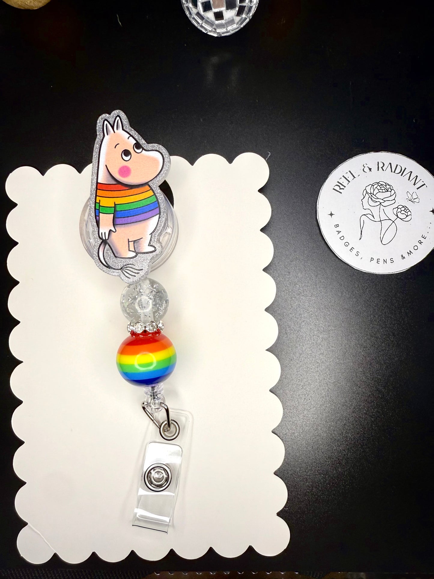 Moomin Beaded Badge Reel