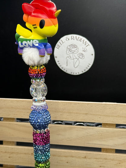Toki Doki Love Rainbow Beaded Pen