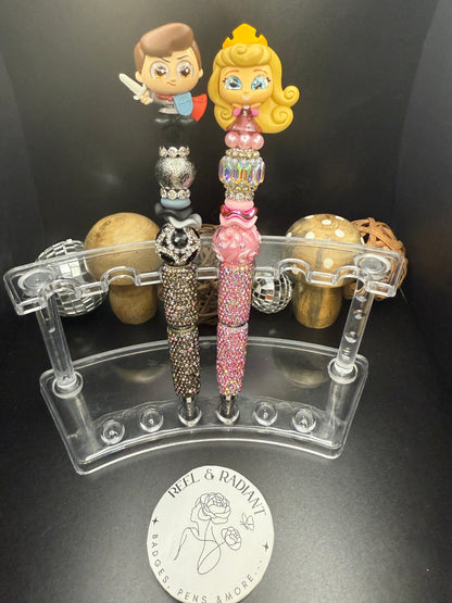 Sleeping Beauty and Prince Phillip Beaded Pens